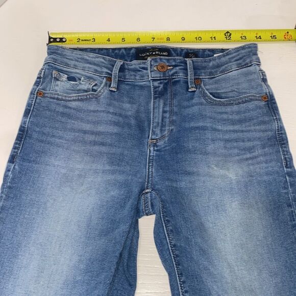 Lucky Brand Ava Skinny Strait Leg Medium Wash Size 4/27 5 Pocket Stretch - Picture 6 of 14